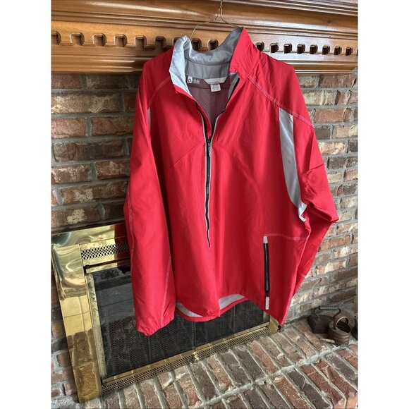 North End Other - North End Men's Lightweight Hooded Olympic Red/Gray Jacket Windbreaker XL NWT